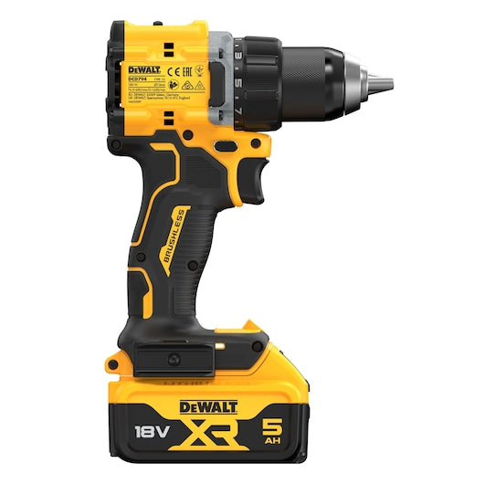 Furadeira/Parafusadeira Compacta Dewalt (DCD794P2T-QW) 18V XR® sem Escovas - 2 x 5Ah