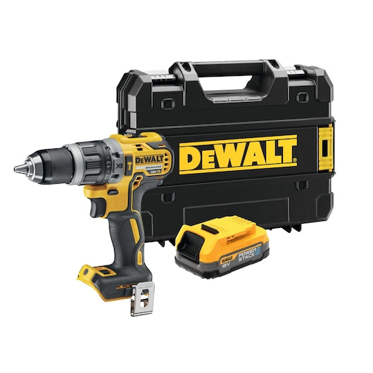 Dewalt (DCD796E1T-XJ) 18V XR Brushless Hammer Drill Driver - 1 X 1.7Ah POWERSTACK Battery
