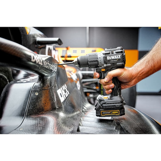 Dewalt (DCD85ME2GT-QW) 18V XR Brushless Hammer Drill Driver - DEWALT x McLaren F1 Team LIMITED Edition - 2 X 1.7 Ah GFN POWERSTACK BATTERIES