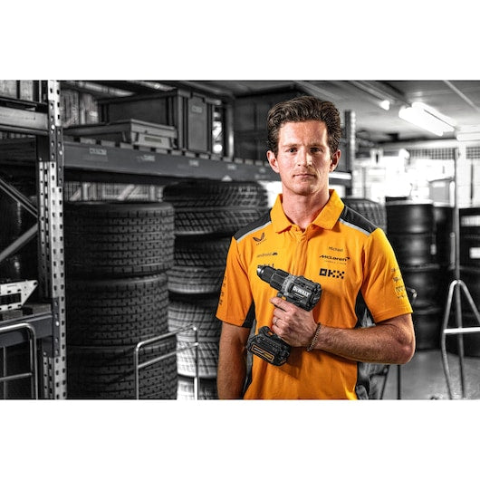 Dewalt (DCD85ME2GT-QW) 18V XR Brushless Hammer Drill Driver - DEWALT x McLaren F1 Team LIMITED Edition - 2 X 1.7 Ah GFN POWERSTACK BATTERIES