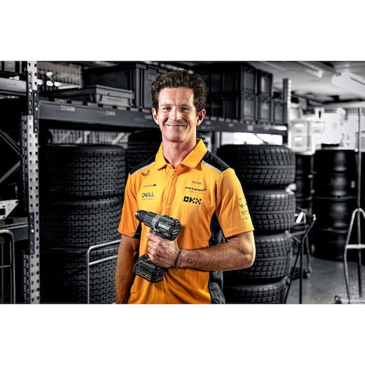 Dewalt (DCD85ME2GT-QW) 18V XR Brushless Hammer Drill Driver - DEWALT x McLaren F1 Team LIMITED Edition - 2 X 1.7 Ah GFN POWERSTACK BATTERIES