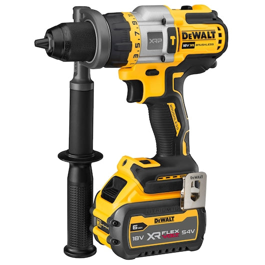 Dewalt (DCD999T1-QW) 18V XR® XRP Brushless Hammer Drill Driver with FLEXVOLT® ADVANTAGE - 1 x 6Ah
