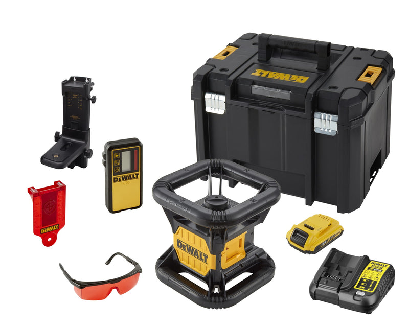 Laser rotativo de feixe vermelho Dewalt (DCE074D1R-QW) 18V XR - 1 x 2Ah