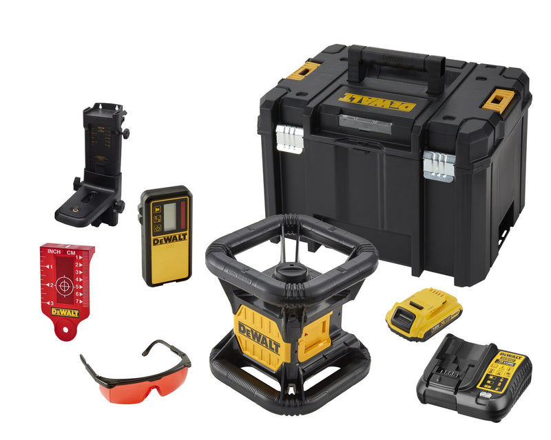 Laser rotativo de feixe vermelho Dewalt (DCE074D1R-QW) 18V XR - 1 x 2Ah
