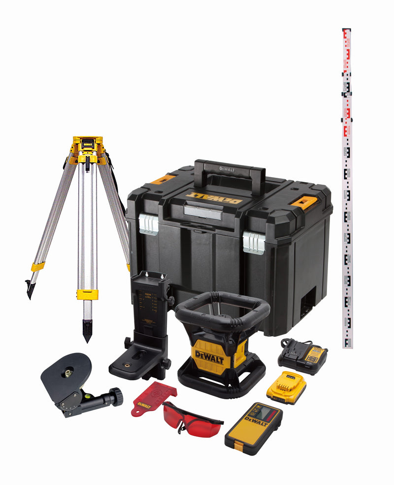 Laser rotativo de feixe vermelho Dewalt (DCE074D1R-QW) 18V XR - 1 x 2Ah