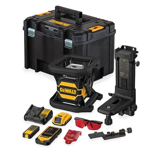 Laser rotativo de feixe vermelho Dewalt (DCE080D1RS-QW) 18V XR® TOOL CONNECT - 1 x 2Ah