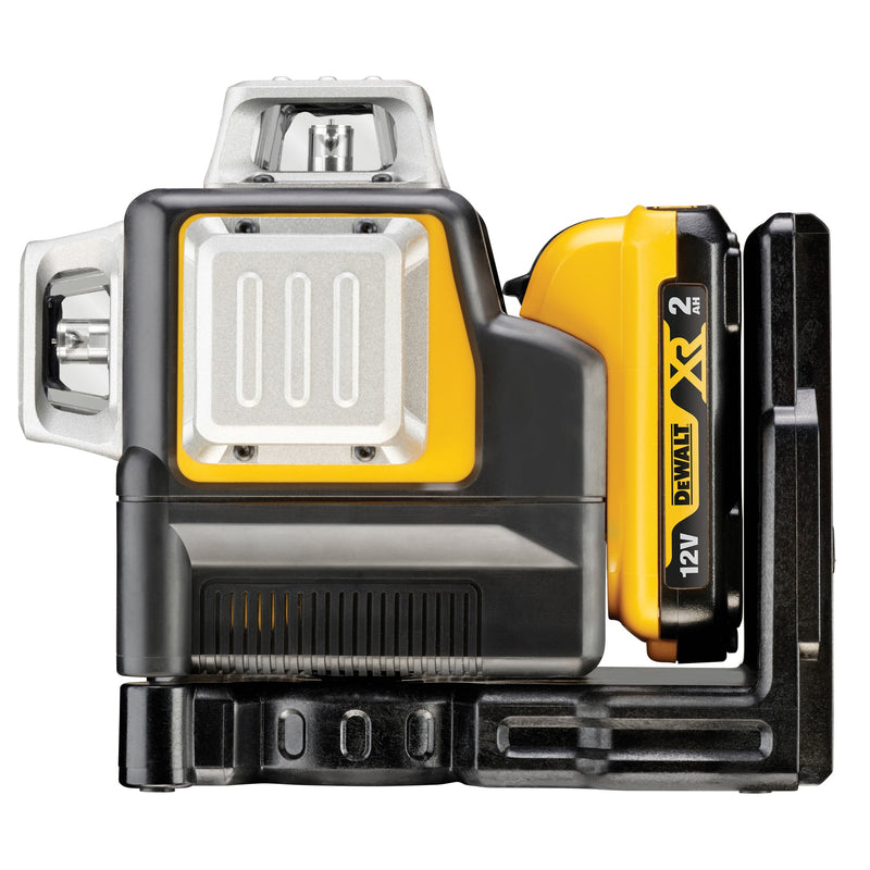 Laser Dewalt (DCE089D1G-QW) 12V XR com feixe verde de linhas cruzadas de 360º e bateria de 2Ah.