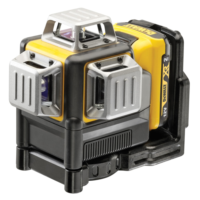 Laser Dewalt (DCE089D1G-QW) 12V XR com feixe verde de linhas cruzadas de 360º e bateria de 2Ah.