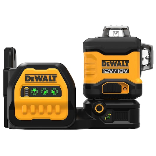 Laser Dewalt (DCE089D1G18-QW) 12V/18V XR® com feixe cruzado verde de 3 x 360° - 1 x 2Ah
