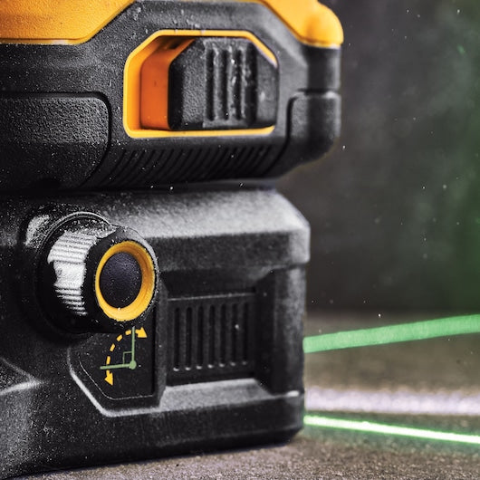 Laser Dewalt (DCE089D1G18-QW) 12V/18V XR® com feixe cruzado verde de 3 x 360° - 1 x 2Ah
