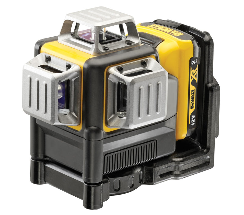 Laser Dewalt (DCE089D1G-QW) 12V XR com feixe verde de linhas cruzadas de 360º e bateria de 2Ah.
