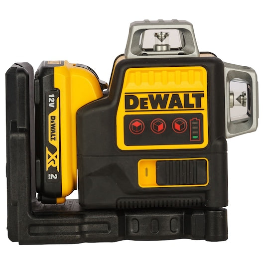 Dewalt (DCE089D1R-QW) 12V XR® 3 x 360° Laser de Linha Cruzada com Feixe Vermelho - 1 x 2Ah