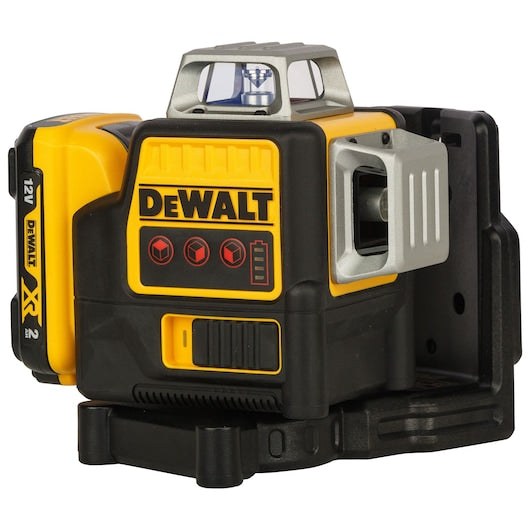 Dewalt (DCE089D1R-QW) 12V XR® 3 x 360° Laser de Linha Cruzada com Feixe Vermelho - 1 x 2Ah