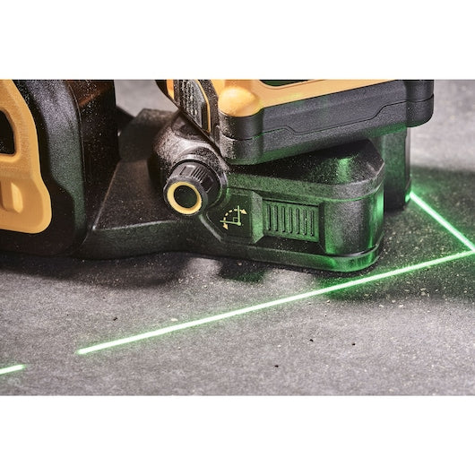 Laser Dewalt (DCE089NG18-XJ) 12V/18V XR® com feixe cruzado de 3 x 360° e cor verde - Somente a ferramenta