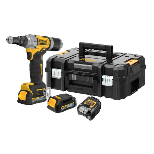 Dewalt (DCF414E2GT-QW) 18V XR® Brushless 6.3mm Rivet Tool - 2 x POWERSTACK 1,7Ah