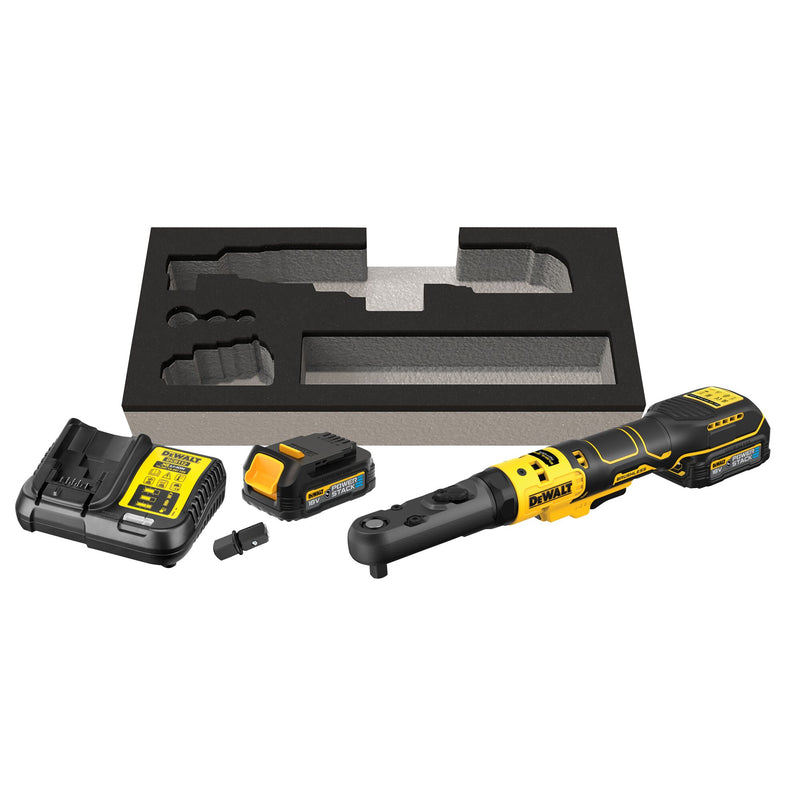 Dewalt (DCF510E2G-QW) 18V XR Brushless 1/2" and 3/8" Sealed Head Ratchet - 2 x POWERSTACK 1.7Ah