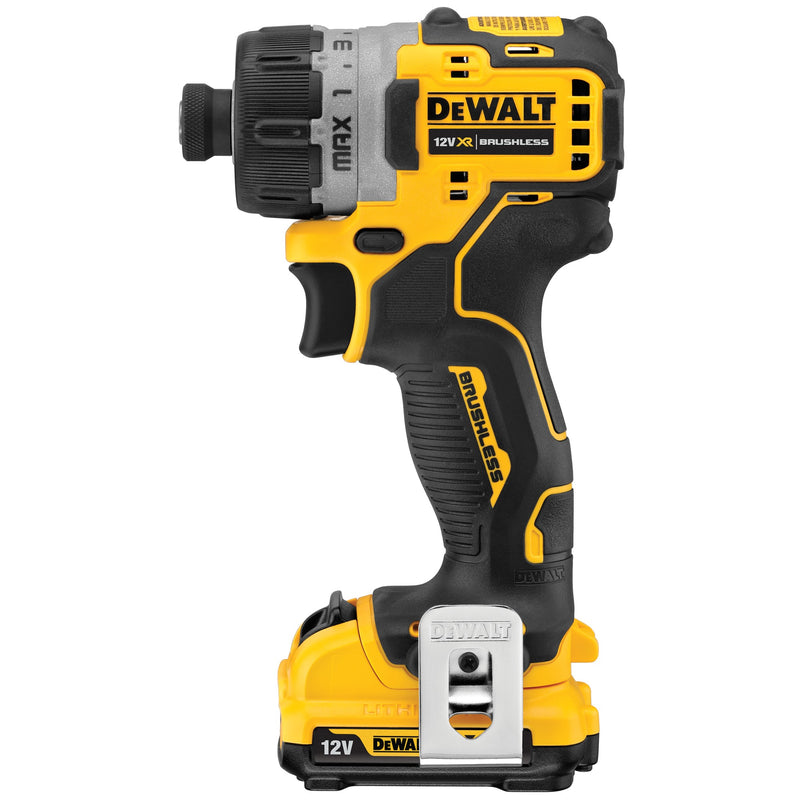 Aparafusadora sem escovas Dewalt (DCF601D2-QW) 12 XR - 2 x 2Ah