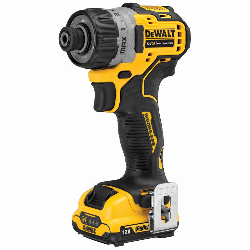 Aparafusadora sem escovas Dewalt (DCF601D2-QW) 12 XR - 2 x 2Ah