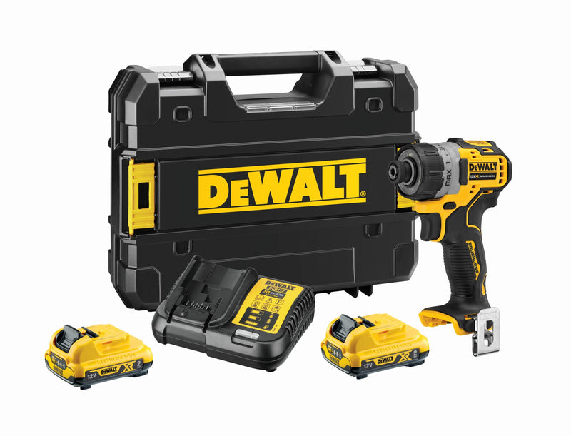 Aparafusadora sem escovas Dewalt (DCF601D2-QW) 12 XR - 2 x 2Ah