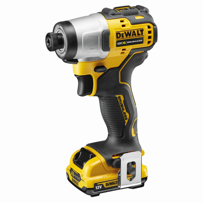 Dewalt (DCF801D2-QW) 12V XR Brushless 1/4" Compact Impact Driver - 2 x 2Ah