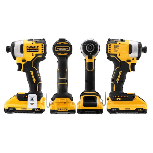 Dewalt (DCF809L2T-QW) 18V XR® Brushless 1/4" Impact Driver - 2 x 3Ah