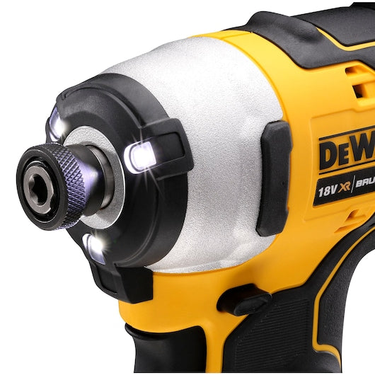 Dewalt (DCF809L2T-QW) 18V XR® Brushless 1/4" Impact Driver - 2 x 3Ah