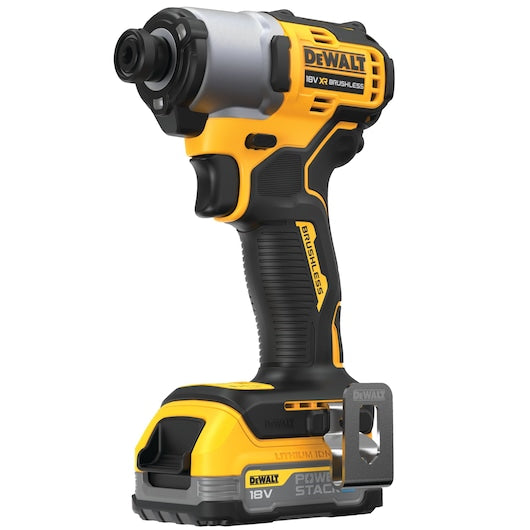 Dewalt (DCF840E1T-XJ) 18V XR® Brushless 1/4" Impact Driver - 1 x POWERSTACK 1.7Ah