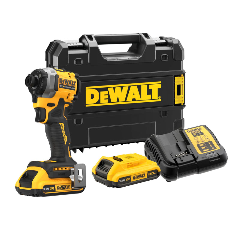 Dewalt (DCF850D2T-QW) 18V XR Brushless 1/4" Compact Impact Driver - 2 x 2Ah