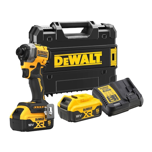 Aparafusadora de Impacto Compacta 18V XR®  1/4" + 2x5.0Ah Dewalt (DCF850P2T-QW)