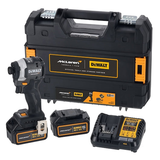 Dewalt (DCF85MP2T-QW) DEWALT® x McLaren F1 Team 18V XR® Brushless 1/4" Impact Driver - 2 x 5Ah