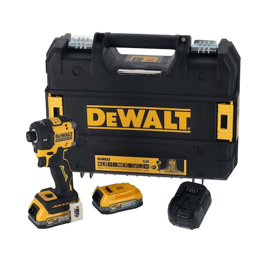 Dewalt (DCF870E2T-QW) 18V XR Brushless 1/4" Hydraulic Impact Driver - 2 x POWERSTACK 1.7Ah