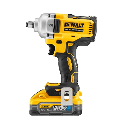 Dewalt (DCF891H2T-QW) 18V XR® Brushless 1/2" Hog Ring Mid Torque Impact Wrench - 2 x POWERSTACK 5Ah