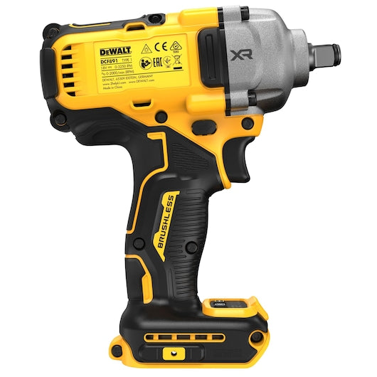 Dewalt (DCF891N-XJ) 18V XR® Brushless 1/2" Hog Ring Mid Torque Impact Wrench - Bare Tool Only