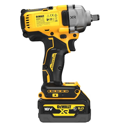 Dewalt (DCF891P2G-QW) 18V XR® Brushless 1/2" Hog Ring Mid Torque Impact Wrench - 2 x 5Ah