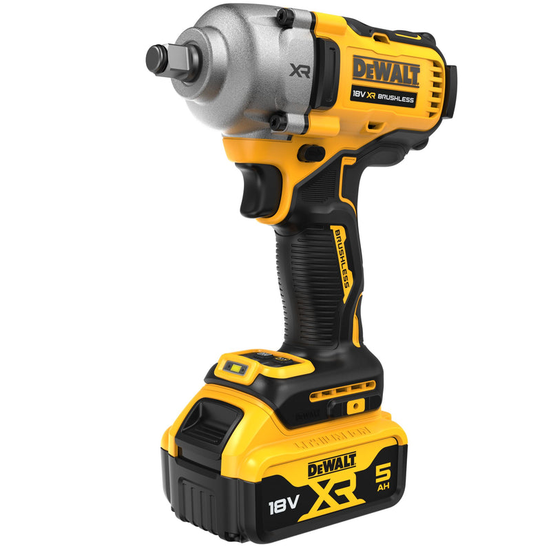 Dewalt (DCF891P2T-QW) 18V XR Brushless 1/2" Hog Ring Mid Torque Impact Wrench - 2 x 5Ah