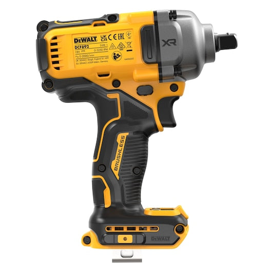 Dewalt (DCF892NT-XJ) 18V XR® Brushless 1/2" Detent Pin Mid Torque Impact Wrench - Bare Tool Only