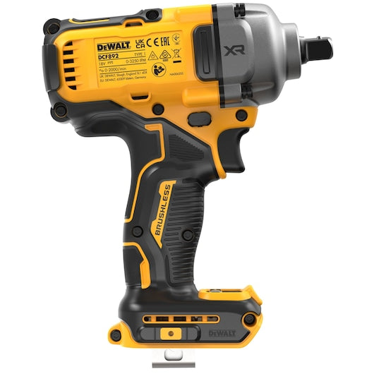 Dewalt (DCF892N-XJ) 18V XR® Brushless 1/2" Detent Pin Mid Torque Impact Wrench - Bare Tool Only