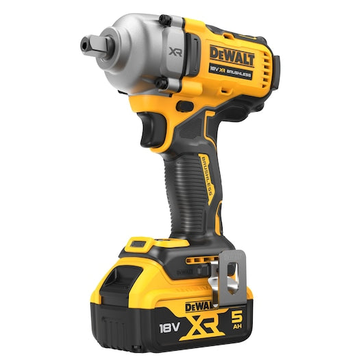 Dewalt (DCF892P2T-QW) 18V XR® Brushless 1/2" Detent Pin Mid Torque Impact Wrench - 2 x 5Ah