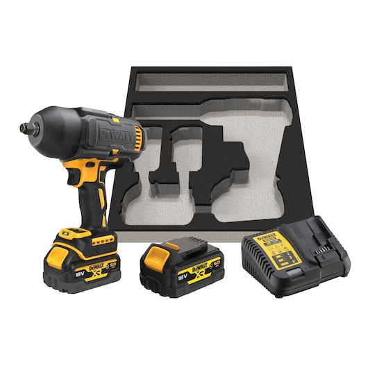 Dewalt (DCF900P2G-QW) 18V XR® Brushless 1/2" Hog Ring High Torque Impact Wrench - 2 x 5Ah Automotive