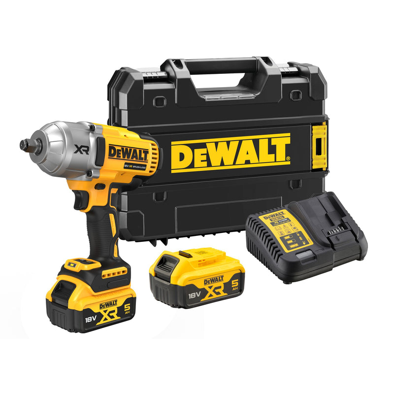 Dewalt (DCF900P2T-QW) 18V XR Brushless 1/2" Hog Ring High Torque Impact Wrench - 2 x 5Ah