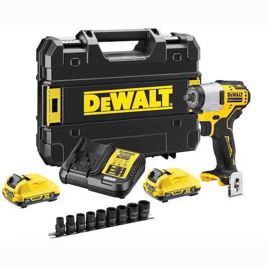 Dewalt (DCF902D2K-QW) 12V XR Brushless Sub-Compact 3/8" Impact Wrench - 2 X 2Ah