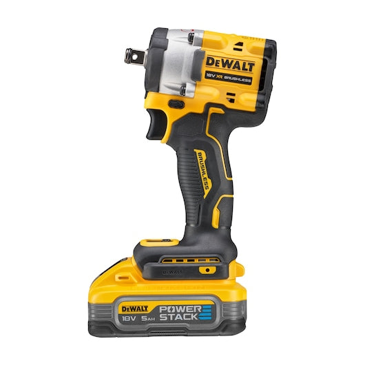 Dewalt (DCF921H2T-QW) 18V XR® Brushless 1/2" Hog Ring Compact Impact Wrench - 2 x POWERSTACK 5Ah