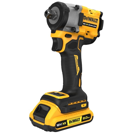 Dewalt (DCF922D2T-QW) 18V XR® Brushless 1/2" Detent Pin Compact Impact Wrench - 2 x 2Ah