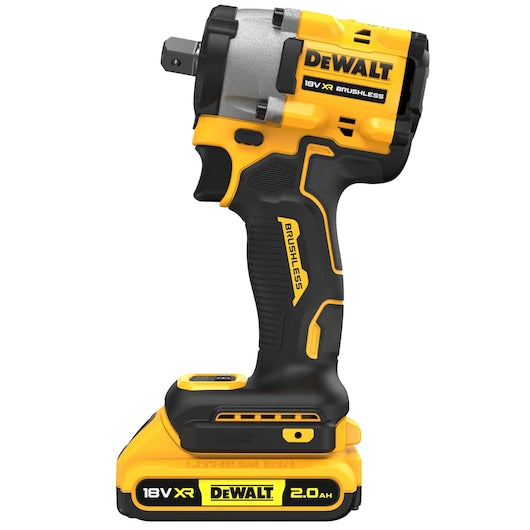 Dewalt (DCF922D2T-QW) 18V XR® Brushless 1/2" Detent Pin Compact Impact Wrench - 2 x 2Ah