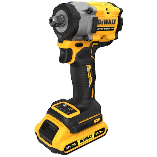 Dewalt (DCF922D2T-QW) 18V XR® Brushless 1/2" Detent Pin Compact Impact Wrench - 2 x 2Ah