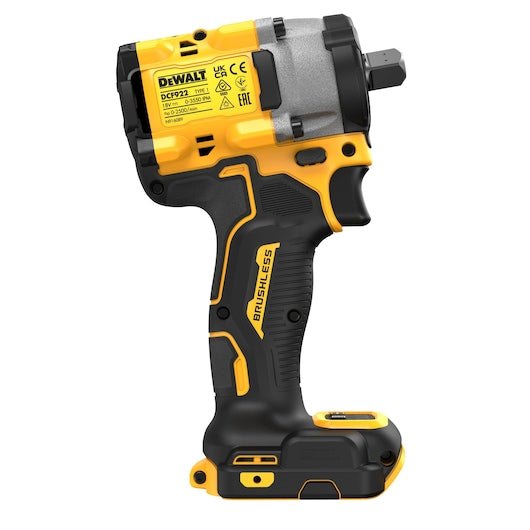 Dewalt (DCF922NT-XJ) 18V XR® Brushless 1/2" Detent Pin Compact Impact Wrench - Bare Tool Only