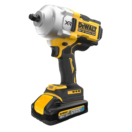 Dewalt (DCF961H2G-QW) 18V XR® Brushless 1/2" Hog Ring Premium High Torque Impact Wrench - 2 x POWERSTACK 5Ah
