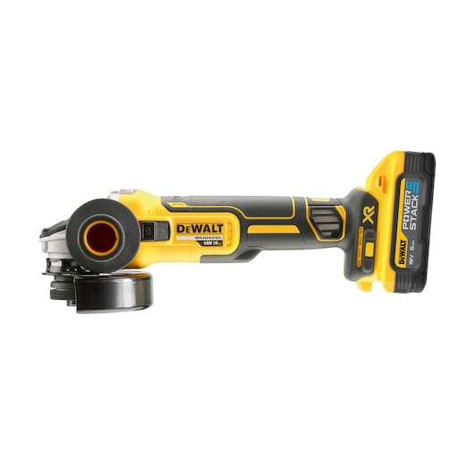 Esmerilhadeira angular Dewalt (DCG405H2T-QW) 18V XR® sem escovas, 125 mm, com interruptor tipo alavanca - 2 baterias POWERSTACK de 5 Ah