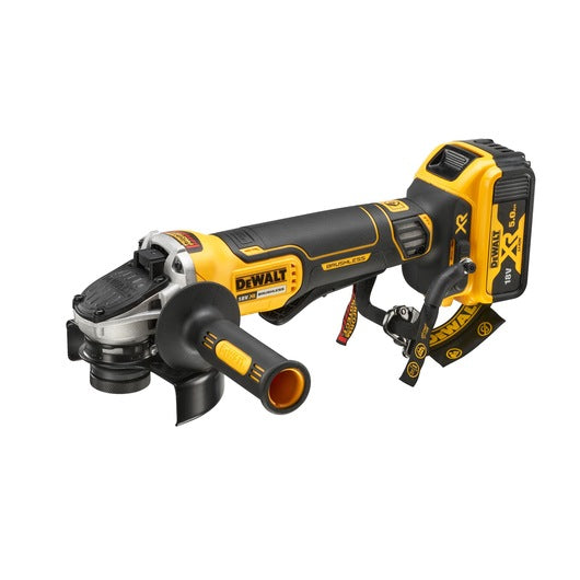 Amoladora angular sin escobillas XR® de 18 V y 125 mm de Dewalt (DCG406P2LRT-XJ) con cordón - 2 x 5 Ah