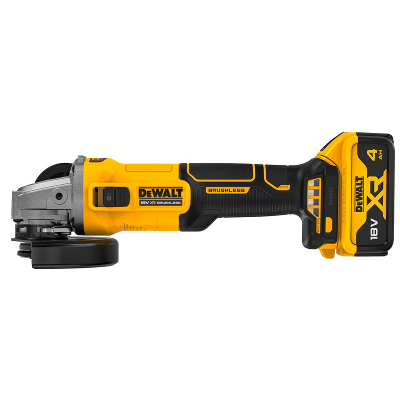 Rebarbadora angular de pá sem escovas Dewalt (DCG407M2T-QW) 18V XR de 125 mm - 2 x 4 Ah